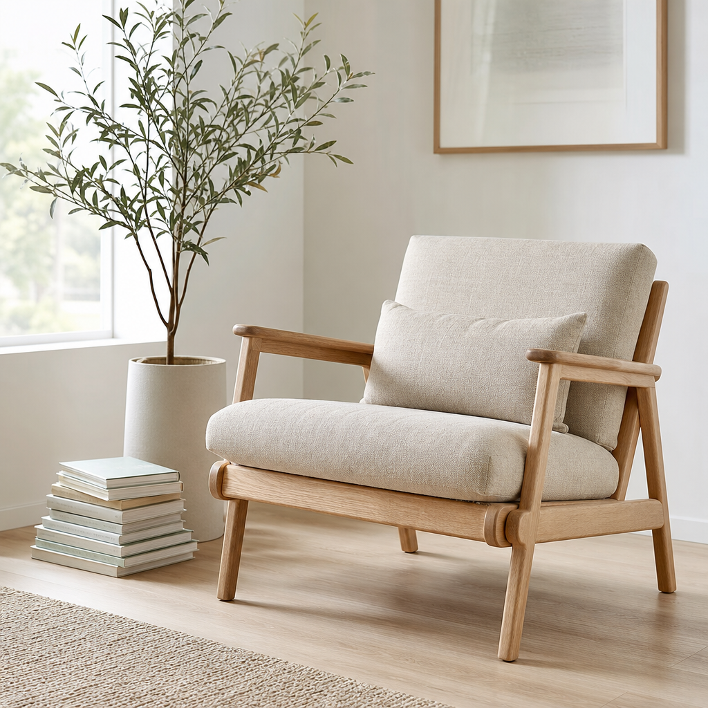 Styled in a living room corner