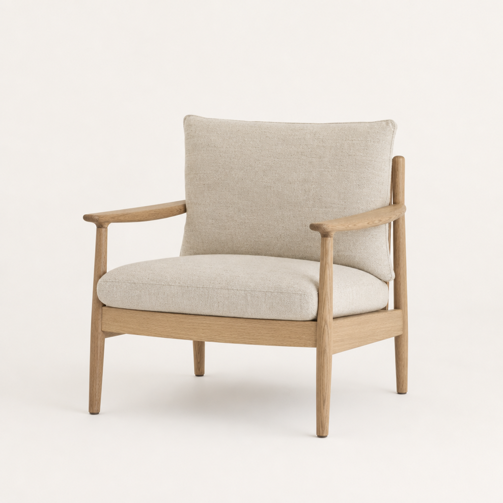 Oak lounge chair