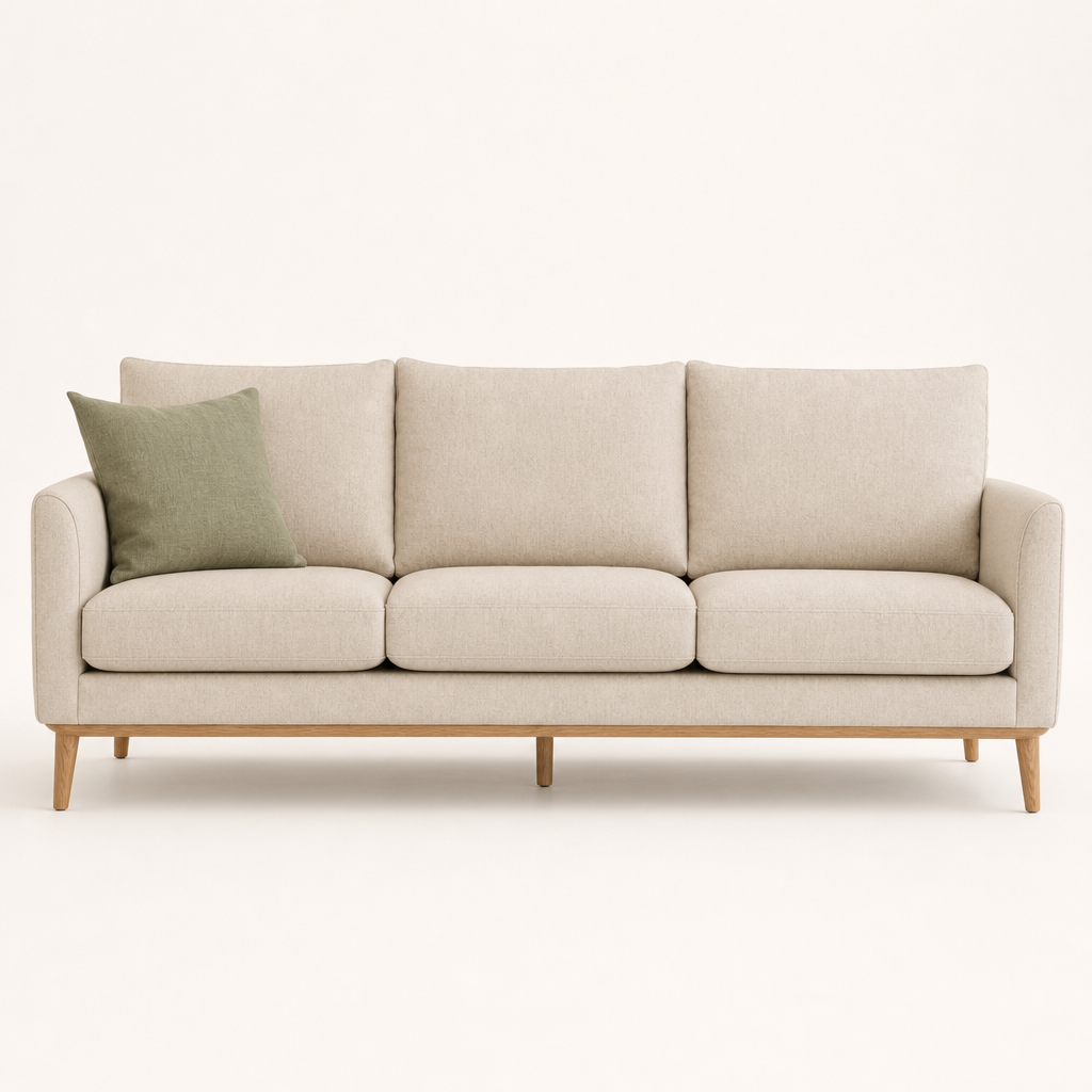 Fjord 3-Seat Sofa in oatmeal linen