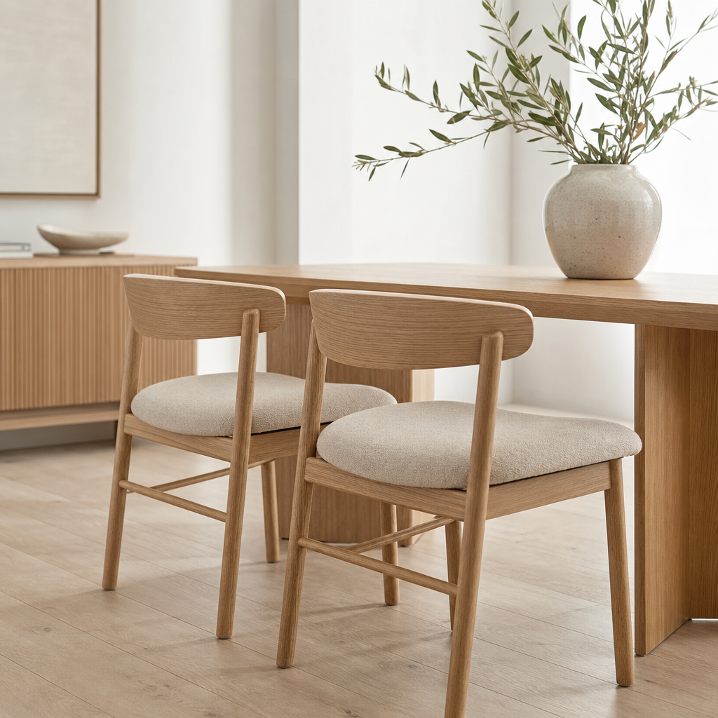 Styled at a dining table